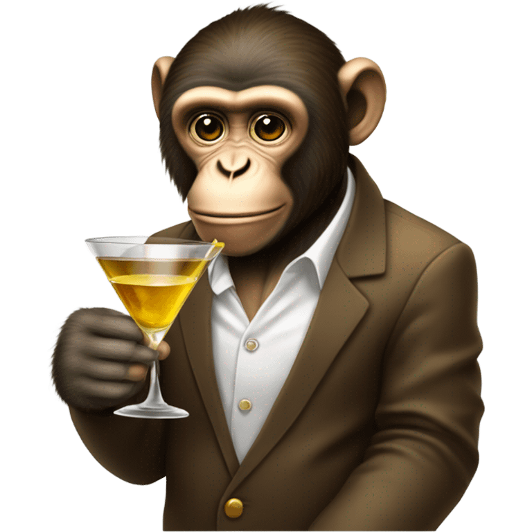 Monkey drinking a martini emoji