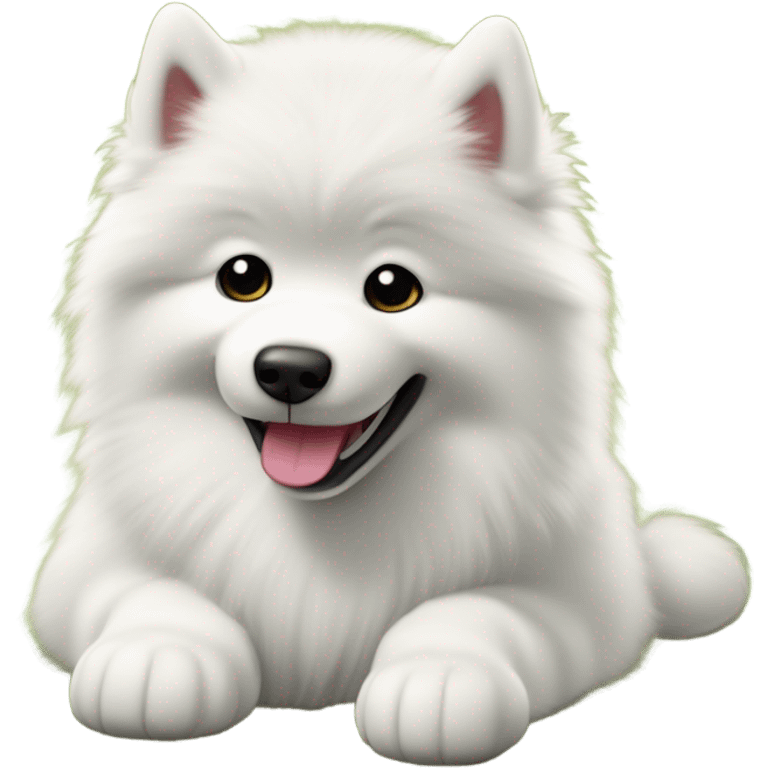 Samoyed playing emoji