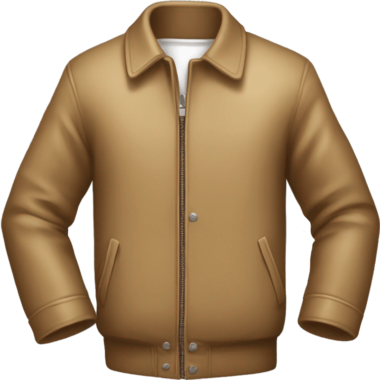 Light Brown jacket with white fure in the inside, in the coat collar and in the fists emoji