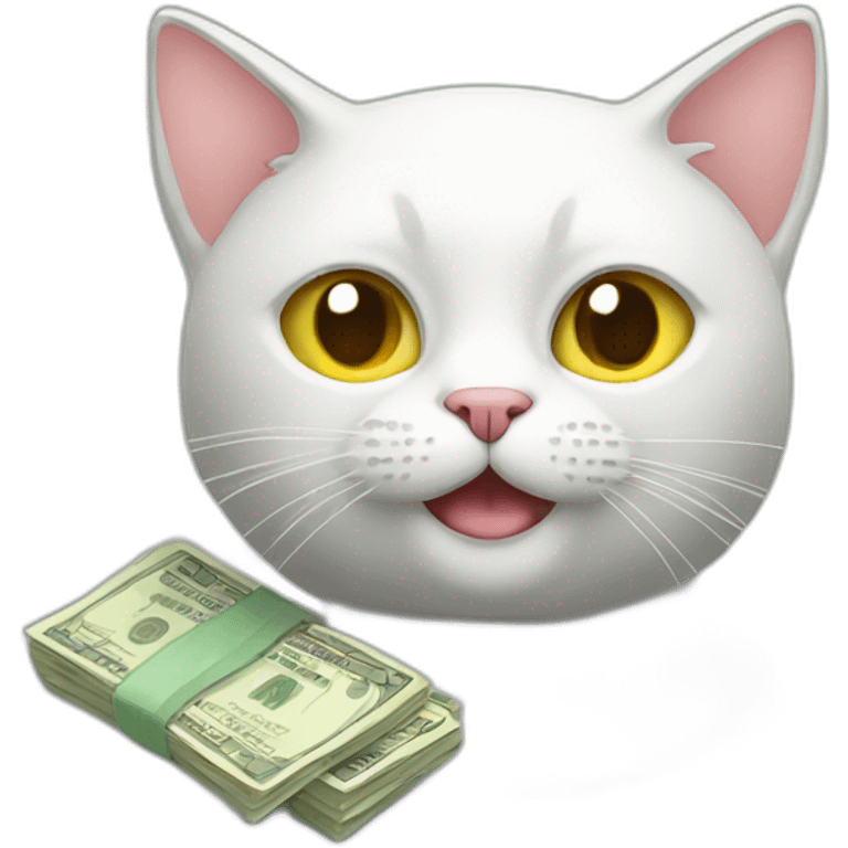 Cat with money  emoji