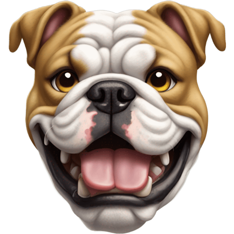 English bulldog with gold tooth emoji