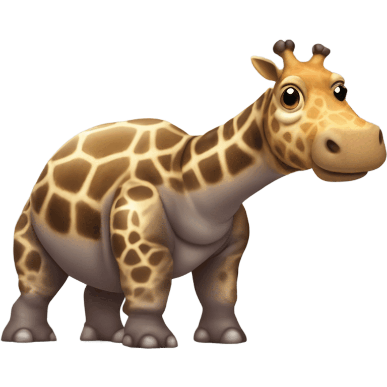 hippo giraffe turtle mixed emoji