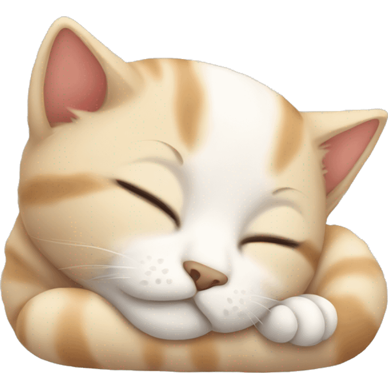 cute kitten sleeping  emoji