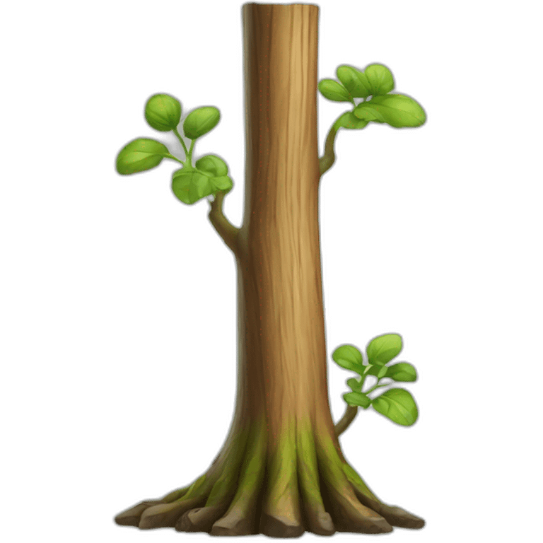 thin cut plant trunk emoji