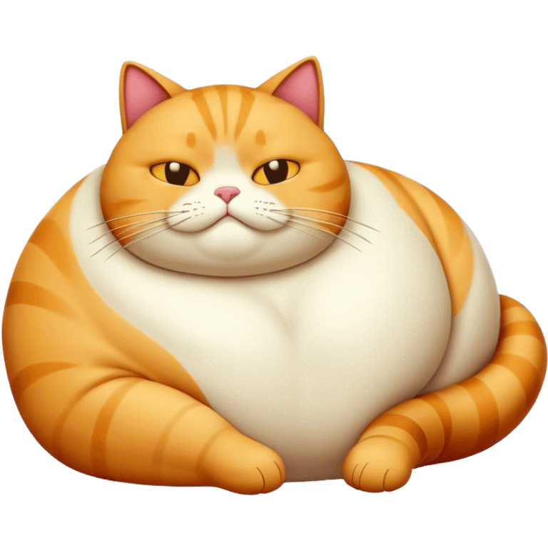 Lazy fat cat emoji