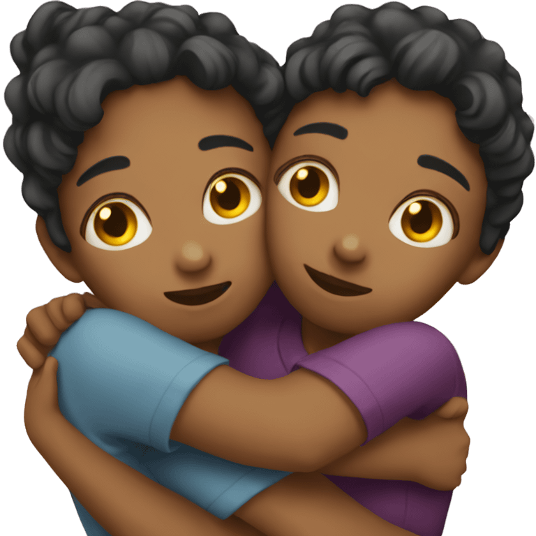 Two bestie hugging emoji