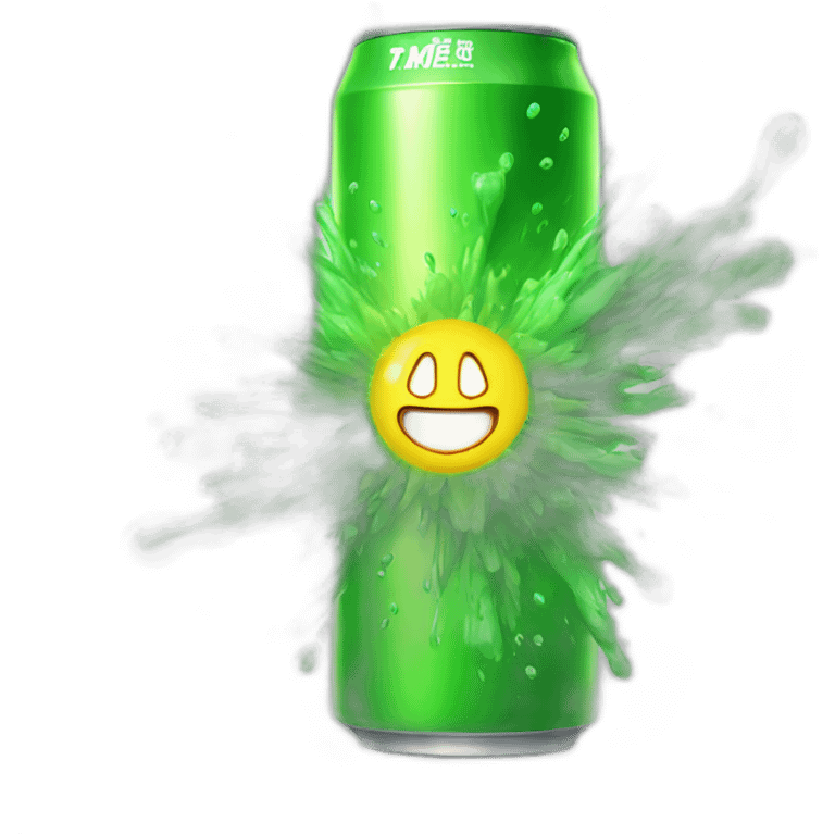 green exploding energy drink emoji