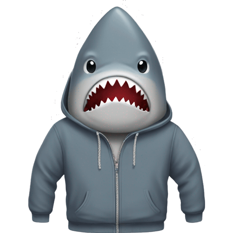 A shark with a hoodie ￼ emoji