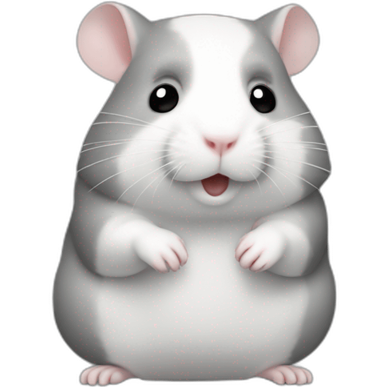 Hamster gris et blanc emoji