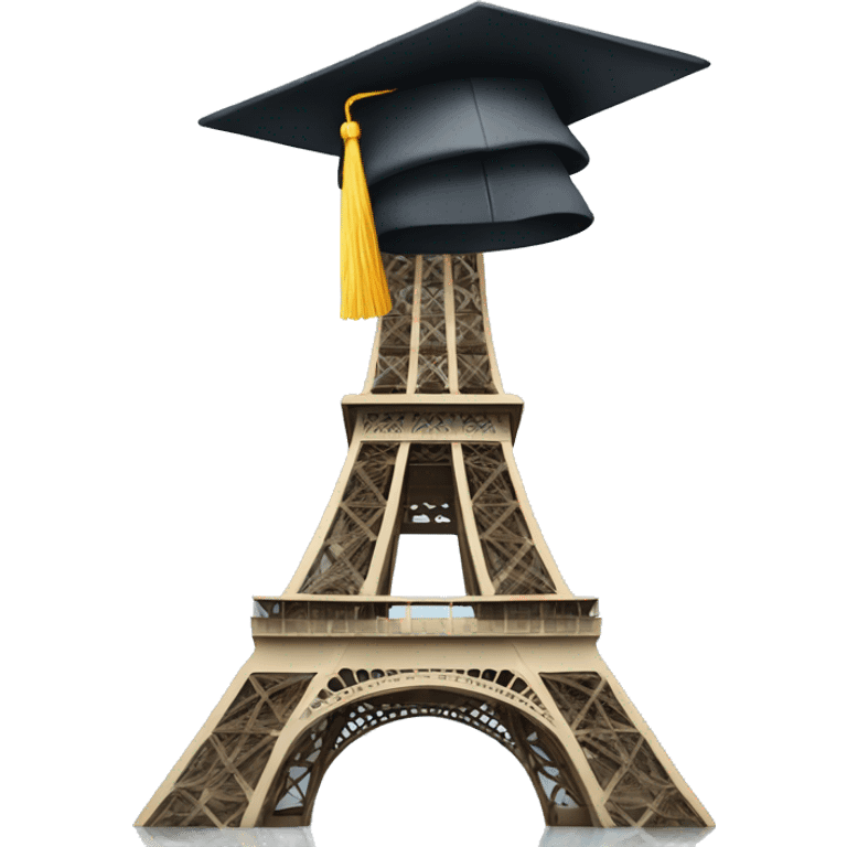 Eiffel Tower in a Graduate Cap emoji