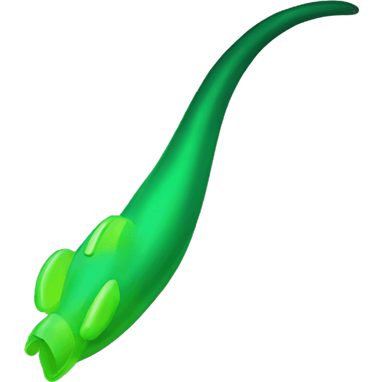 Green neon tail emoji