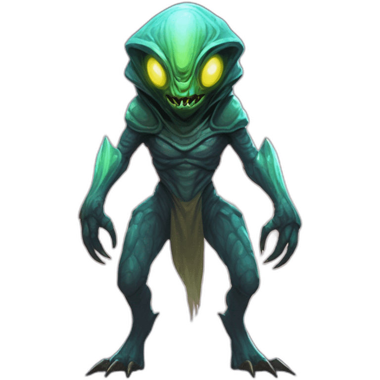 alien creature scifi roguelike rpg style inspired by slay thee spire monster desing for in-game use emoji