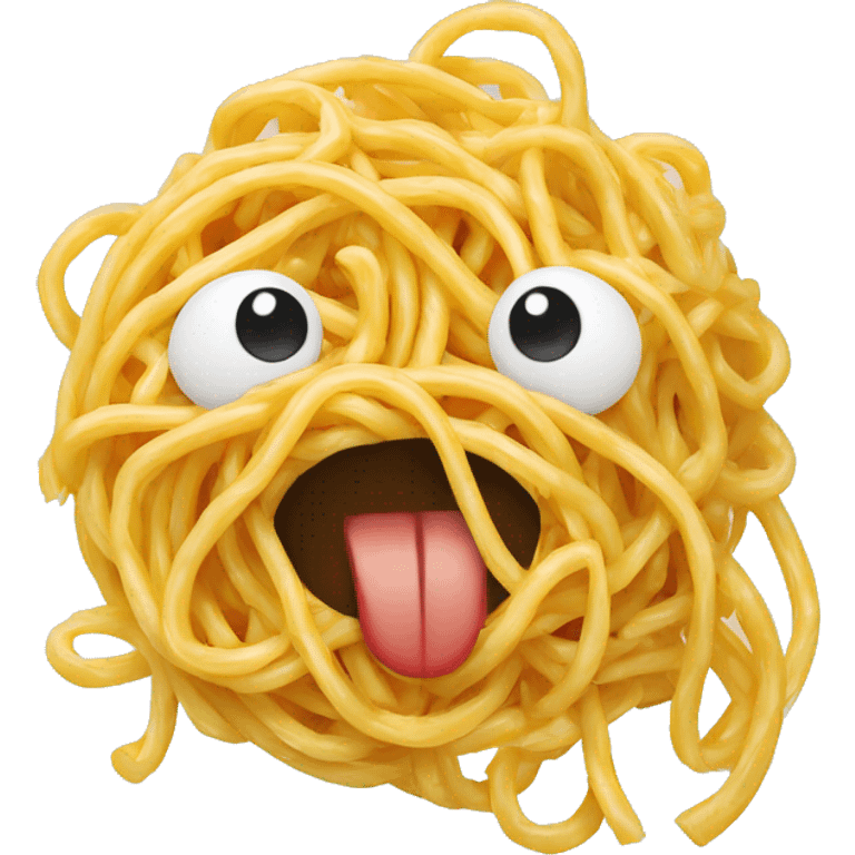 Un chat qui mange des spaghettis  emoji