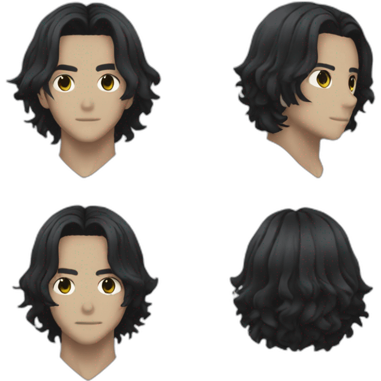 Mikey cheveux noir Tokyo revengers emoji