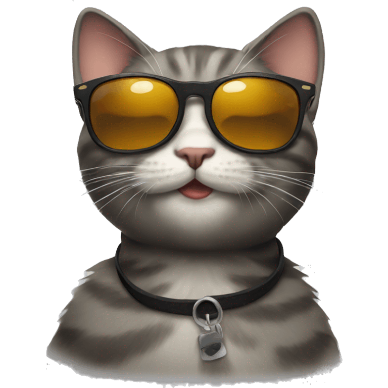 Cat with sunglasses emoji