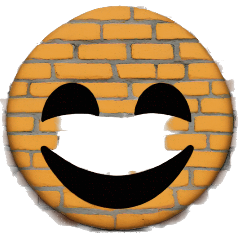 GRAFFITI brick background smiley face emoji