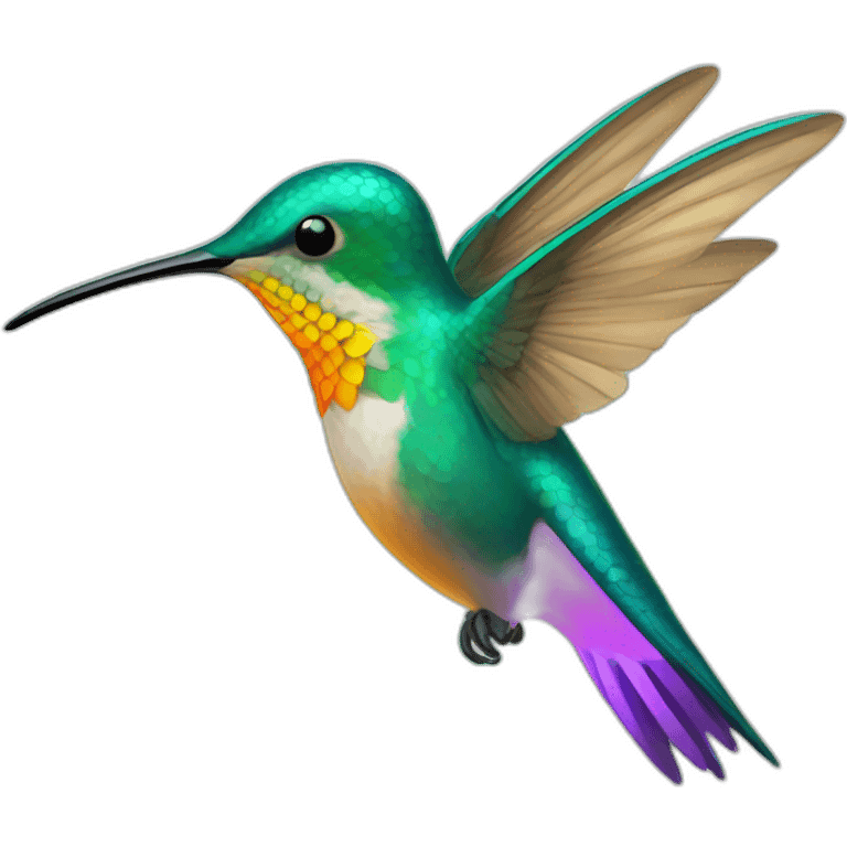 Hummingbird with aura of electrical power emoji