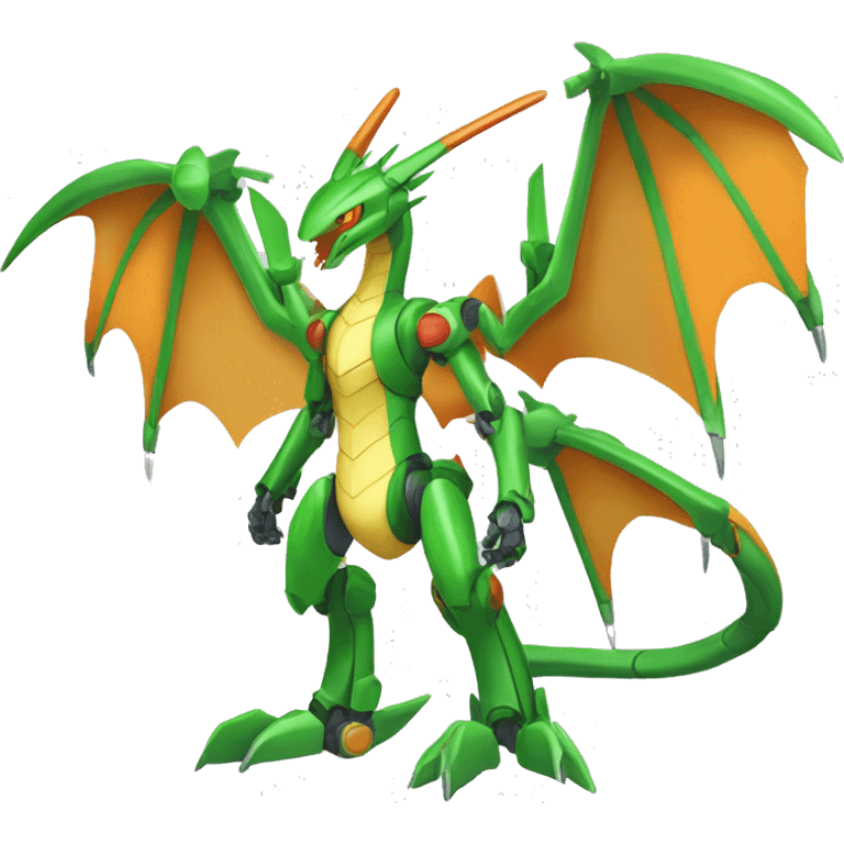 Mechanical Flygon-Scyther-Charizard-Medabot-Mecha full body emoji