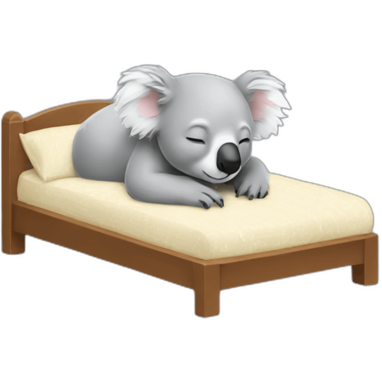 Koala dreaming in his bed emoji