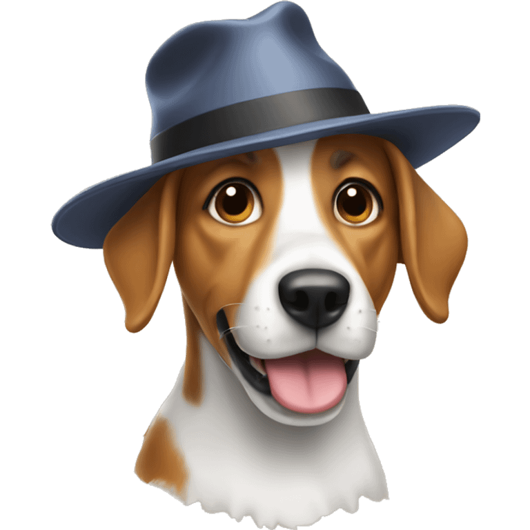 Dog wearing a hat  emoji