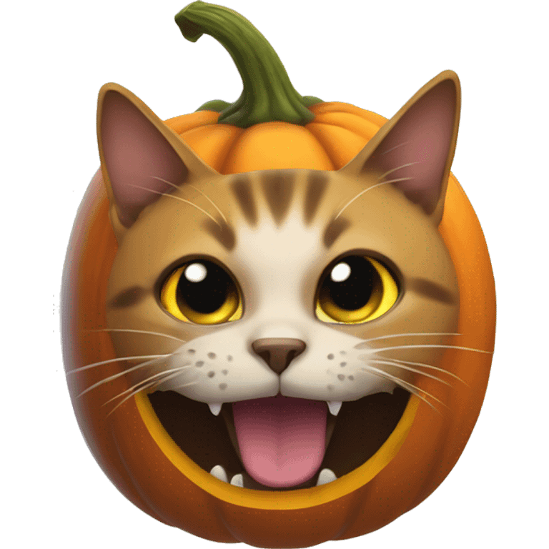 cat in a pumkin emoji