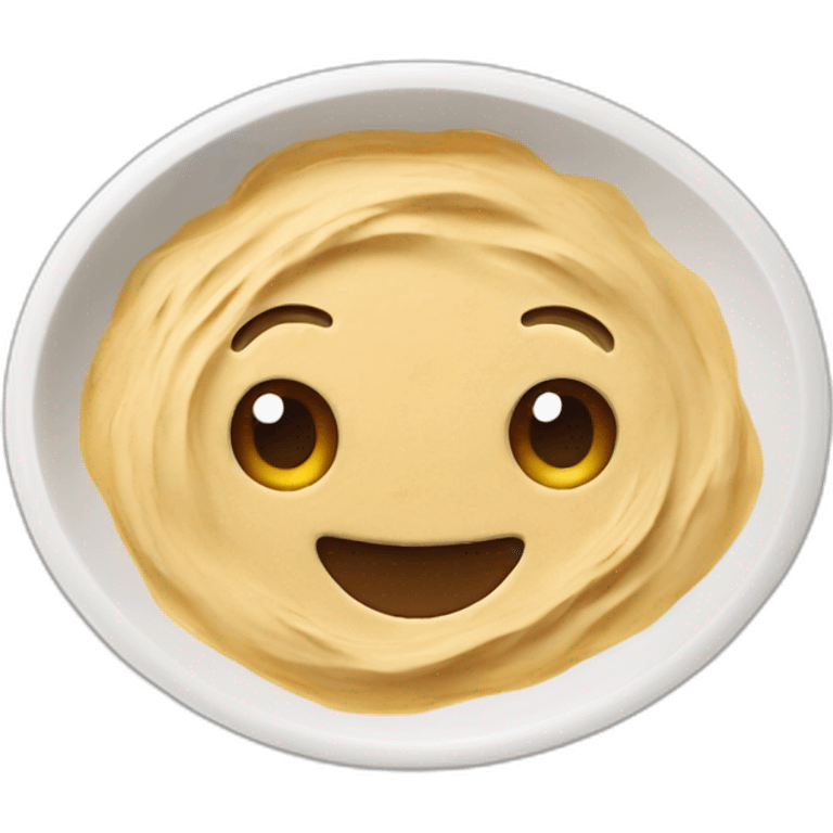 Hummus on a plate emoji