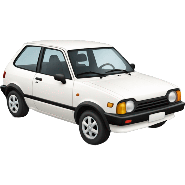 white toyota starlet car  emoji