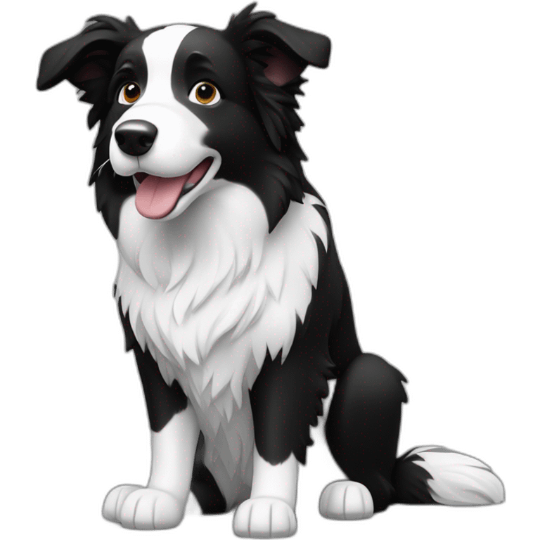 Border collie noir et blanc emoji