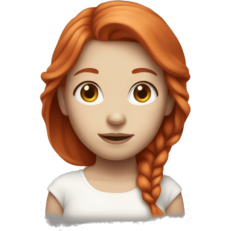 red haired girl with white skin emoji