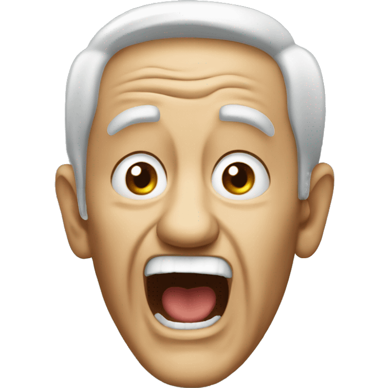 an old man yelling emoji