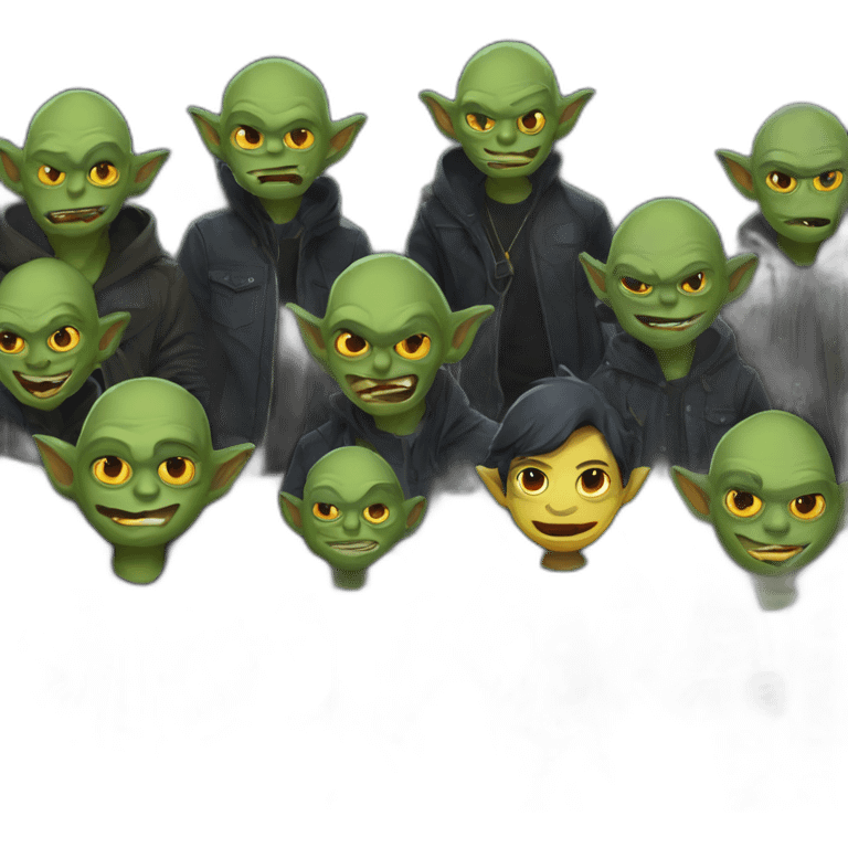 group-of-goblins-in-dark-jeans-and-dark-jackets emoji