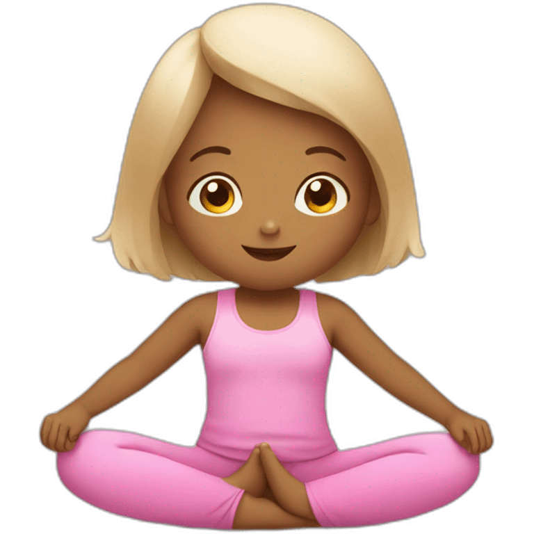 child doing yoga emoji