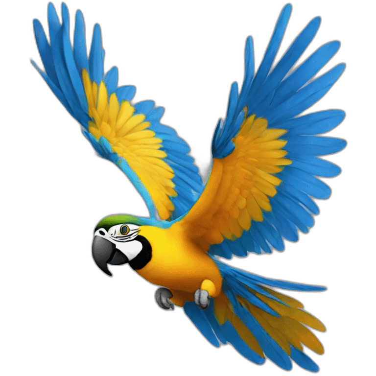 Blue And Gold Macaw Flying emoji