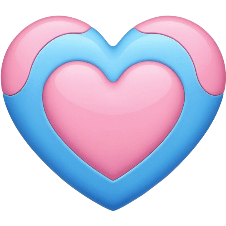 blue and pink heart emoji