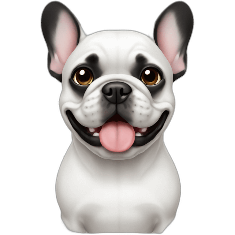 French bulldog in white emoji