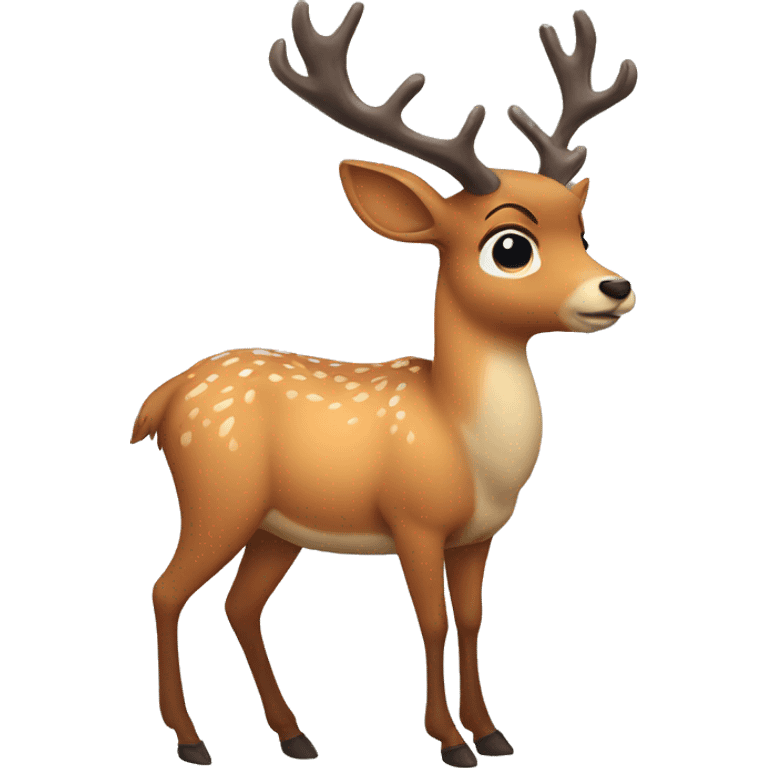 Sweaty deer emoji