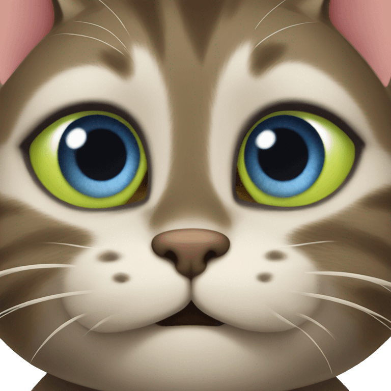 Cute cat eyes like a cat from the cartoon "Shrek" emoji