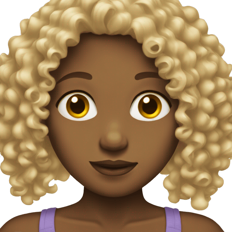 Girl withe curly hair  emoji