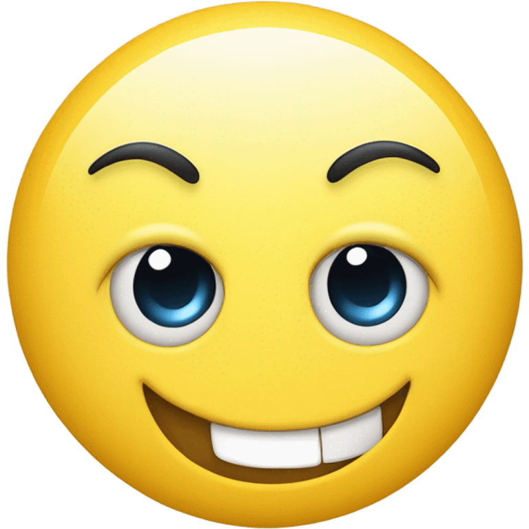 normal yellow smile emoji with one squinting  eye￼ emoji