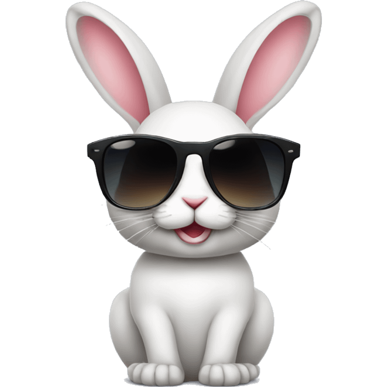 bunny rabbit with sunglasses emoji