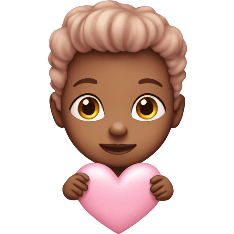 Baby pink color heart emoji