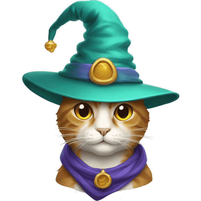 cat with wizard hat emoji