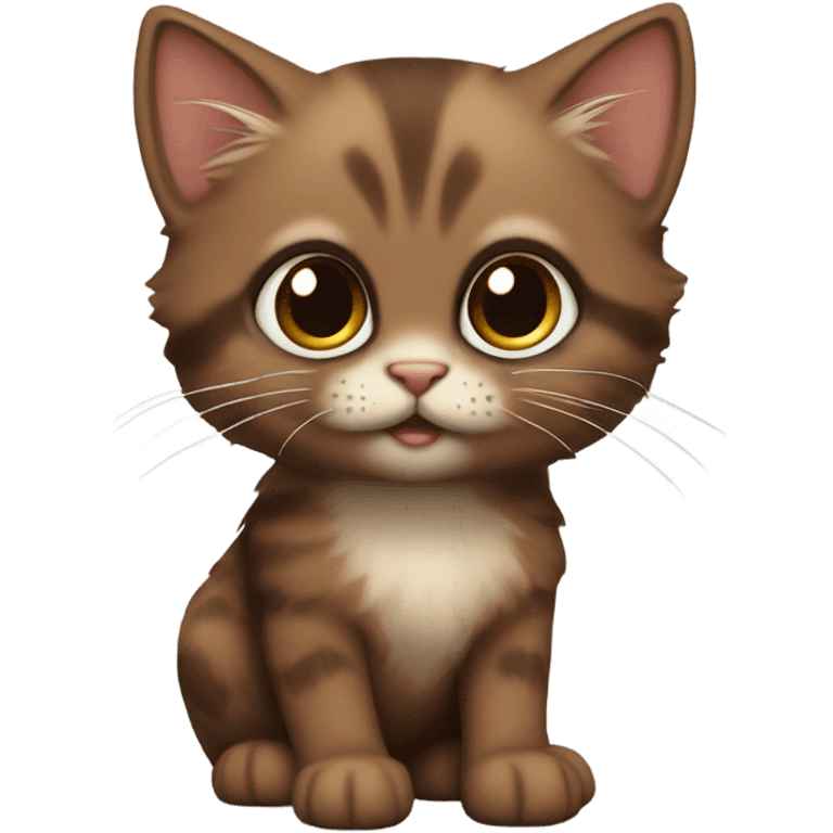 brownt wicked realistic kitten emoji