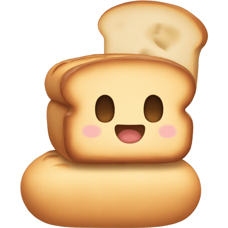 chibi happy bread emoji