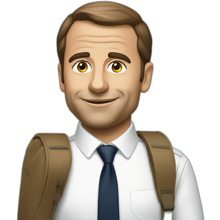 macron avec un sac poubelle emoji