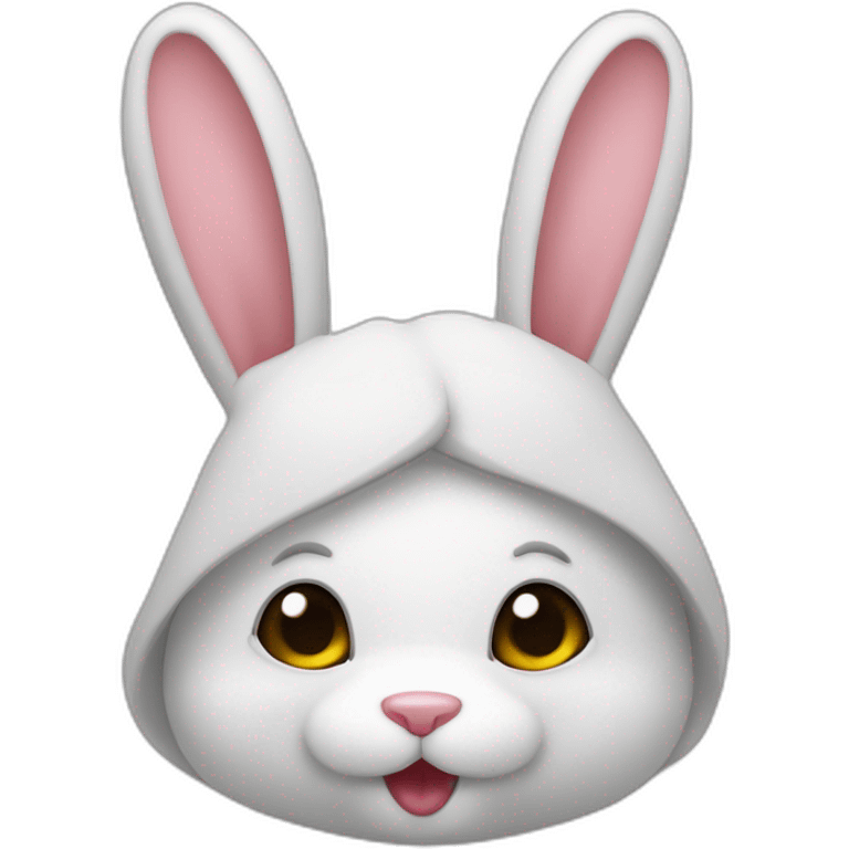 lapin qui fait un bisou emoji