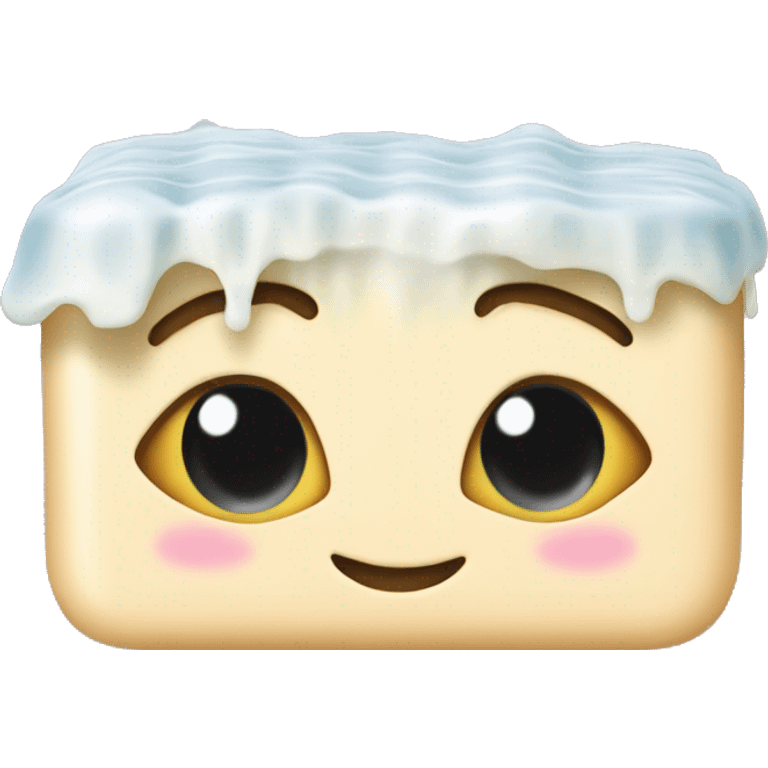 Anthropomorphic bar soap long eyelashes emoji