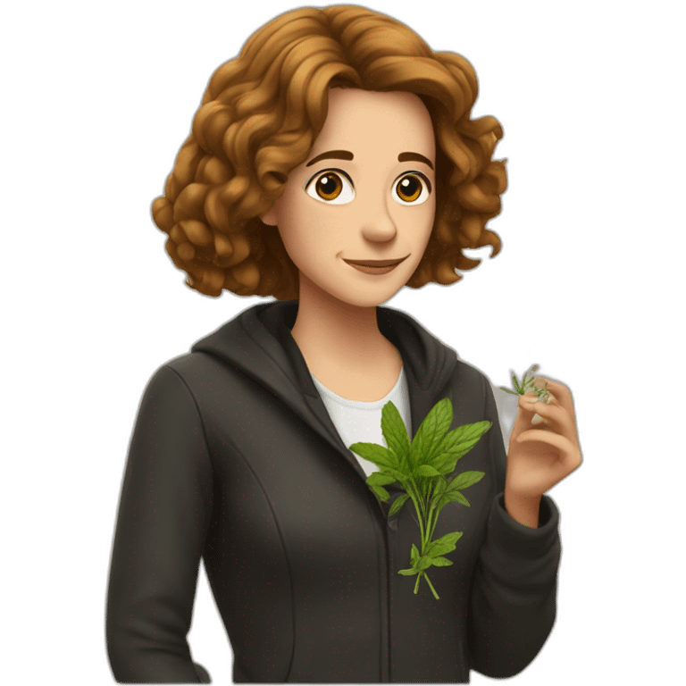 Hermione smoking herbs emoji