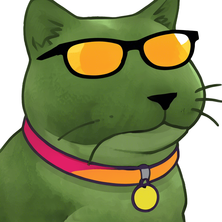 Cat with sunglasses emoji