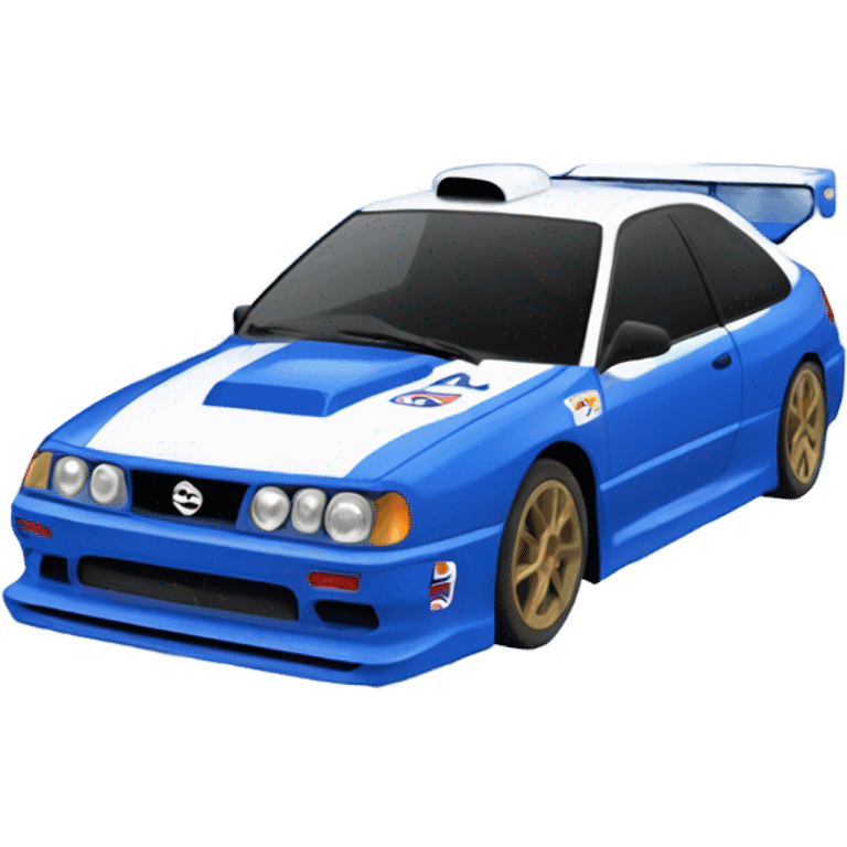 Blue 90’s rally car emoji